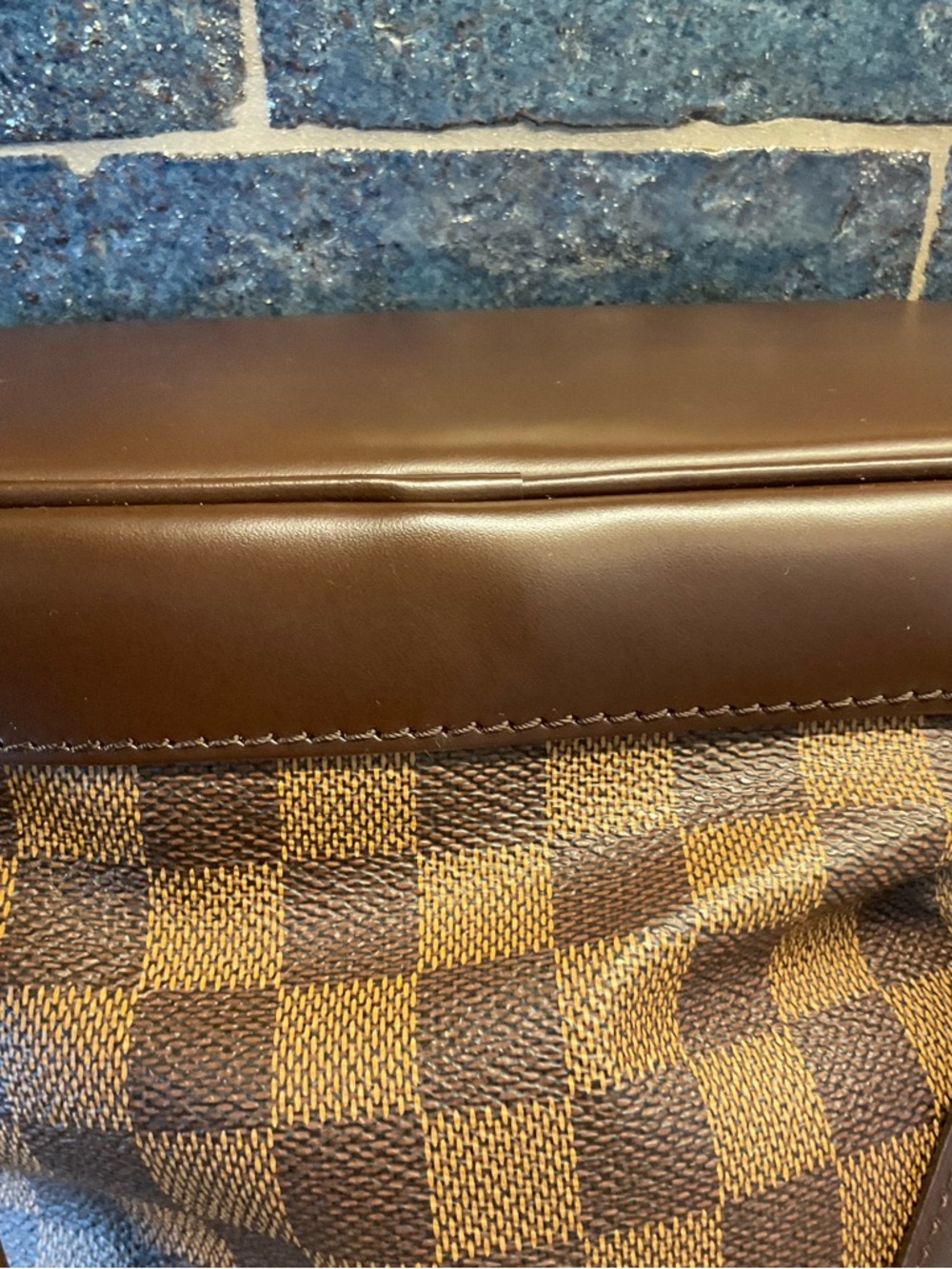 LOUIS VUITTON AUTHENTIC Brown Check Damier Ebine Soho Backpack-IMMACULATE - Picture 10 of 16